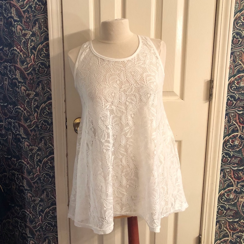 New West Loop white swim coverup medium